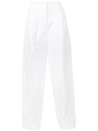 Alberta Ferretti Broiderie Anglaise Trousers - White
