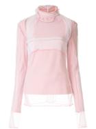 Y/project Roll Neck Sheer Sweatshirt - Pink