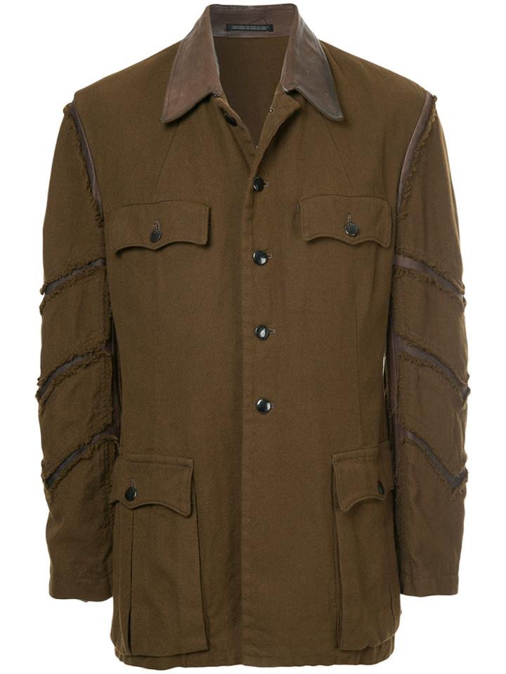 Yohji Yamamoto Vintage Distressed-detail Utility Jacket - Brown