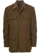 Yohji Yamamoto Vintage Distressed-detail Utility Jacket - Brown