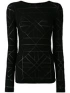 Gareth Pugh - Sheer Panel Detail Sweater - Women - Nylon/spandex/elastane/viscose - 42, Black, Nylon/spandex/elastane/viscose