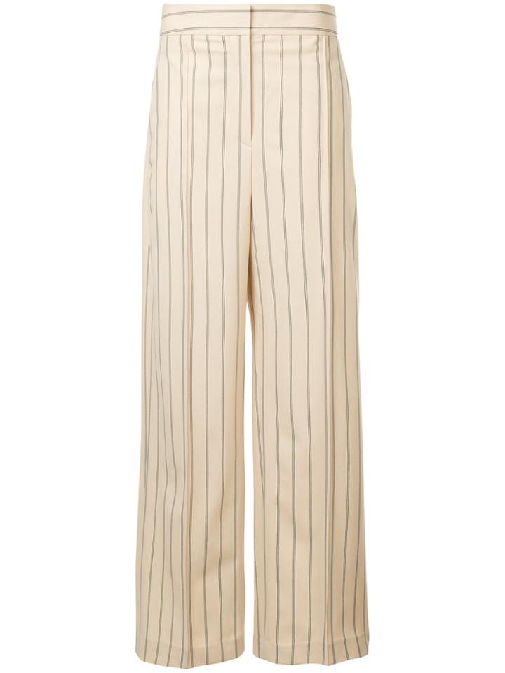 Des Prés Striped Wide-leg Trousers - Brown