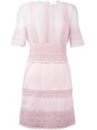 Giambattista Valli Macramé Detail Flared Dress, Women's, Size: 40, Pink/purple, Spandex/elastane/viscose/nylon/silk