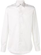 Canali Plain Button Shirt - White