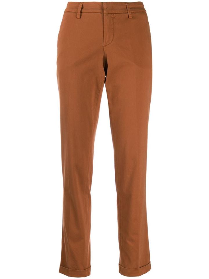 Fay Slim-fit Chino Trousers - Brown