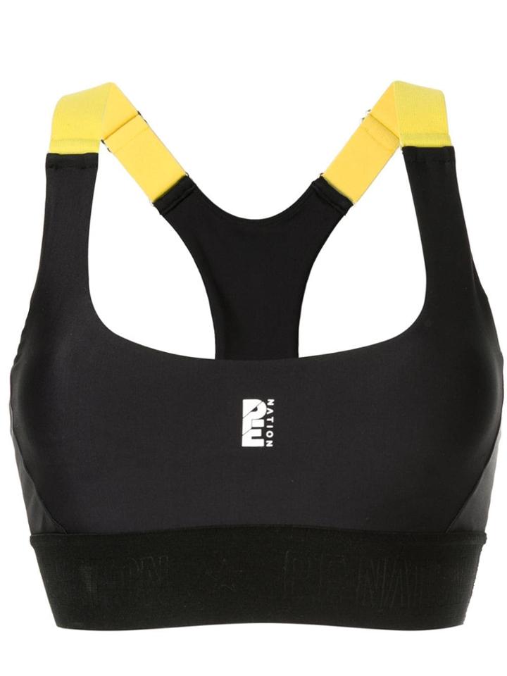 P.e Nation Division Round Sports Bra - Black