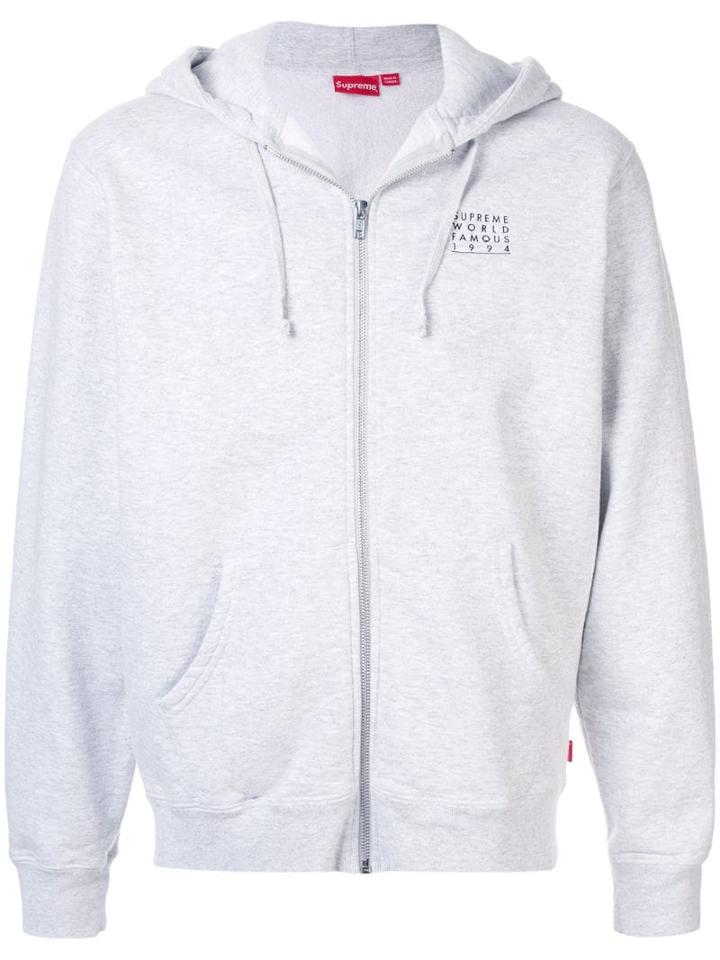 Supreme World Famous Hoodie - Grey