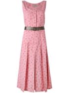 Bottega Veneta Belted Midi Dress - Pink
