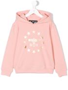 Boy London - Globe Star Print Sweatshirt - Kids - Cotton/spandex/elastane - 7 Yrs, Pink/purple