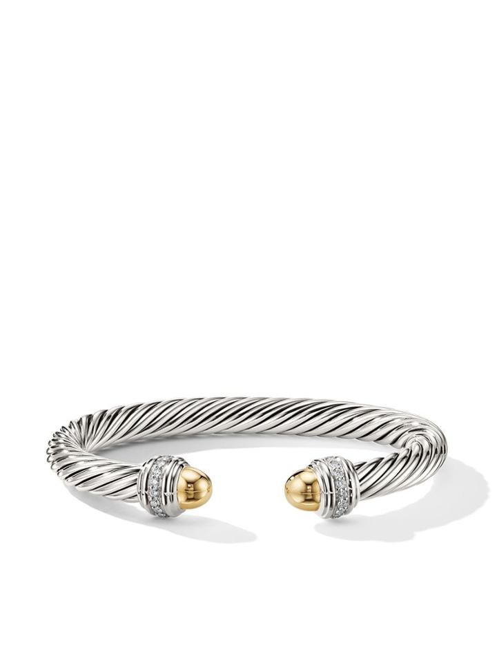 David Yurman 14kt Yellow Gold Cable Diamond Cuff - S4dggdi