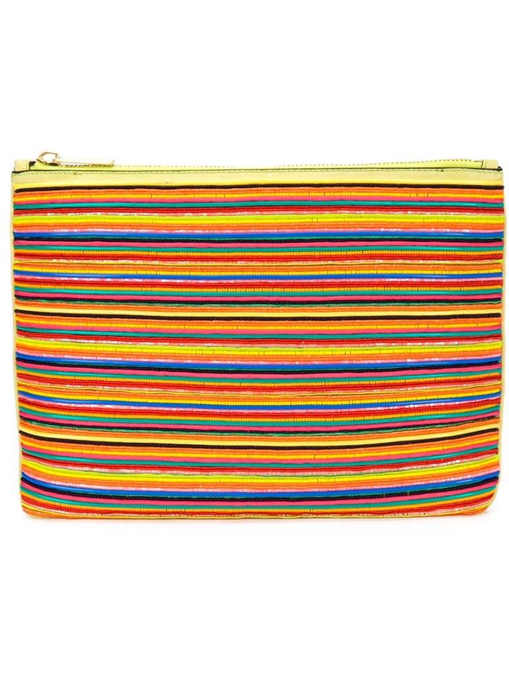 Calvin Klein Collection Beaded Stripe Clutch
