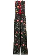 Red Valentino Bow Trimmed Sleeveless Jumpsuit - Black