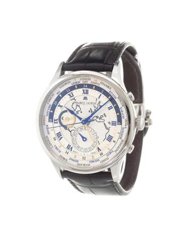 Maurice Lacroix 'masterpiece Worldtimer' Analog Watch, Men's, Stainless Steel