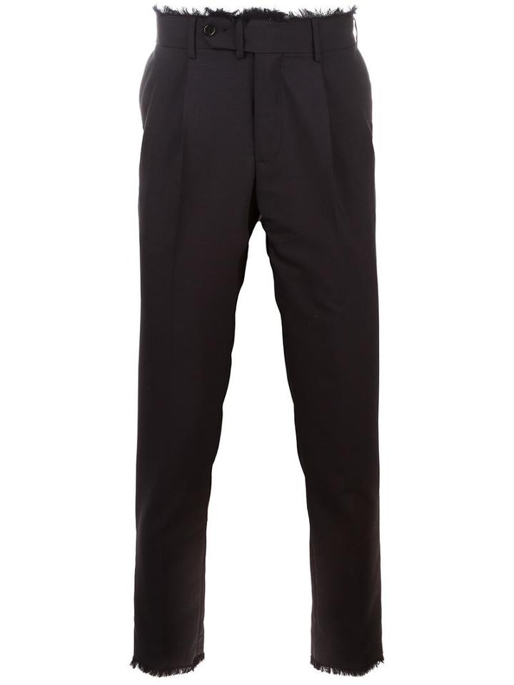 Msgm Side Stripe Trousers, Men's, Size: 50, Blue, Acetate/viscose/virgin Wool/cotton