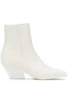 Acne Studios Western Ankle Boots - White