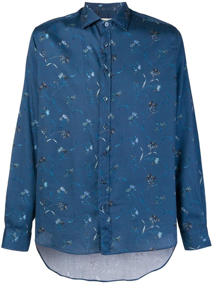 Etro Flower Print Shirt - Blue