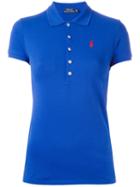 Polo Ralph Lauren Logo Polo Shirt, Women's, Size: Medium, Blue, Cotton/spandex/elastane