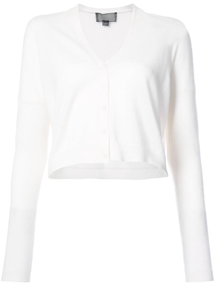 Giambattista Valli Cropped -neck Cardigan - White