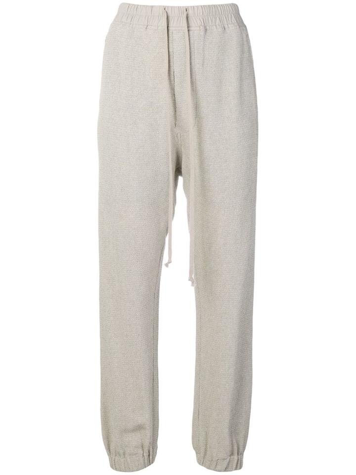 Rick Owens Loose Fit Track Pants - Nude & Neutrals