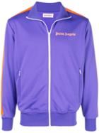 Palm Angels Contrast Stripe Bomber Jacket - Purple