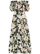 Dolce & Gabbana Lily Print Maxi Dress - Multicolour