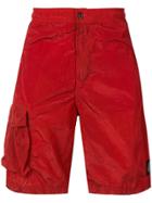 Stone Island Cargo Swim Shorts - Red