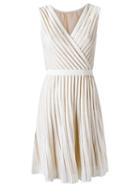 Egrey V Neck Sleeveless Dress, Women's, Size: Pp, White, Viscose/nylon