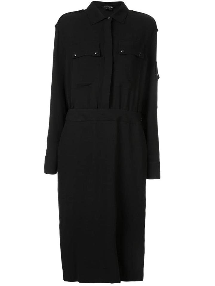 Tom Ford Military Shirt Dress - Black