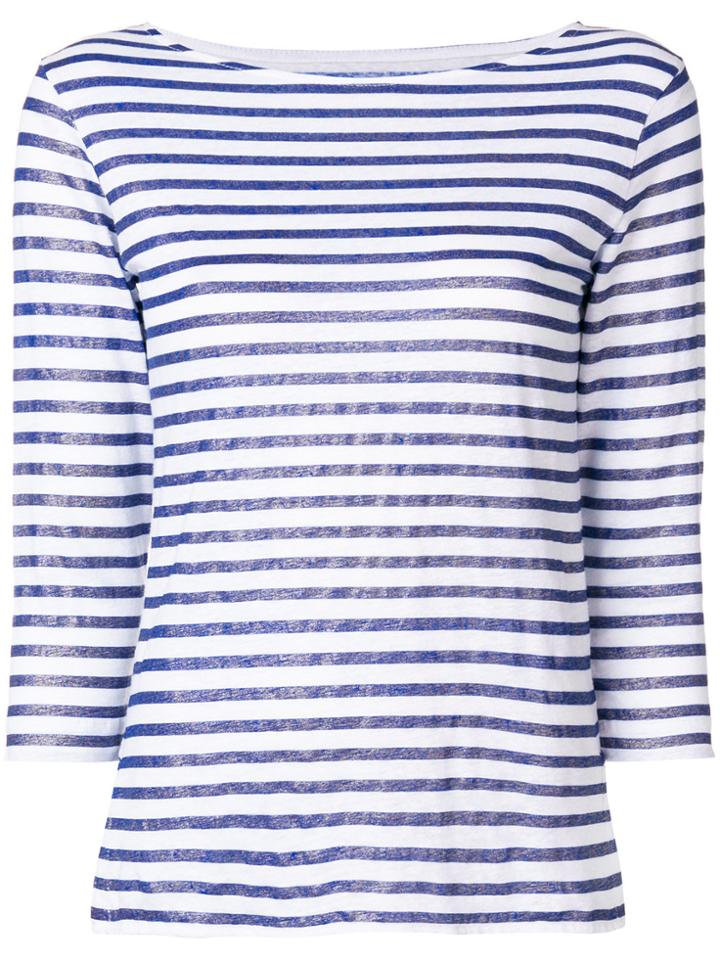 Majestic Filatures Striped Jumper - White