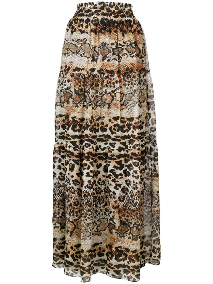 Just Cavalli Printed Full Skirt - Multicolour