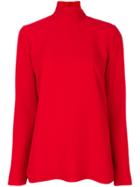 Sara Battaglia Roll Neck Sweatshirt - Red