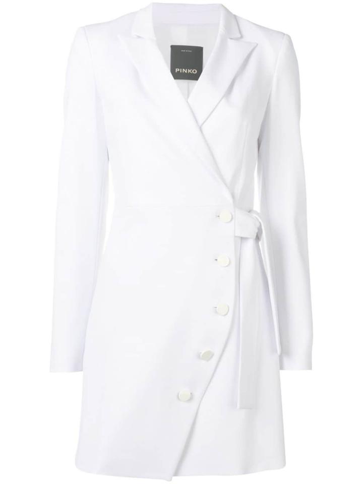 Pinko Button-embellished Wrap Dress - White