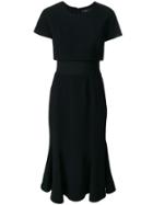Proenza Schouler Cady Ruffled Midi Dress - Black