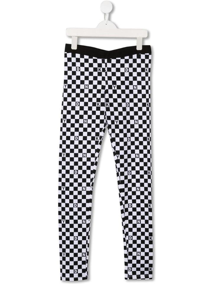 Dkny Kids Teen Checked Leggings - Black