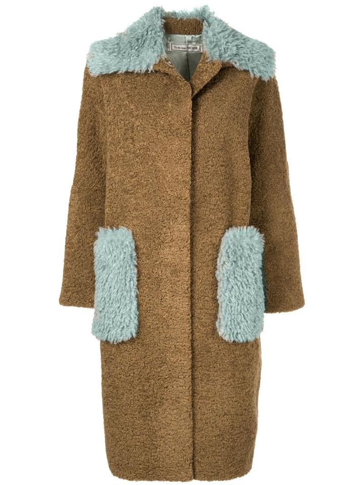 Tu Es Mon Trésor Phoenix Faux Fur Midi Coat - Brown