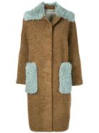 Tu Es Mon Trésor Phoenix Faux Fur Midi Coat - Brown