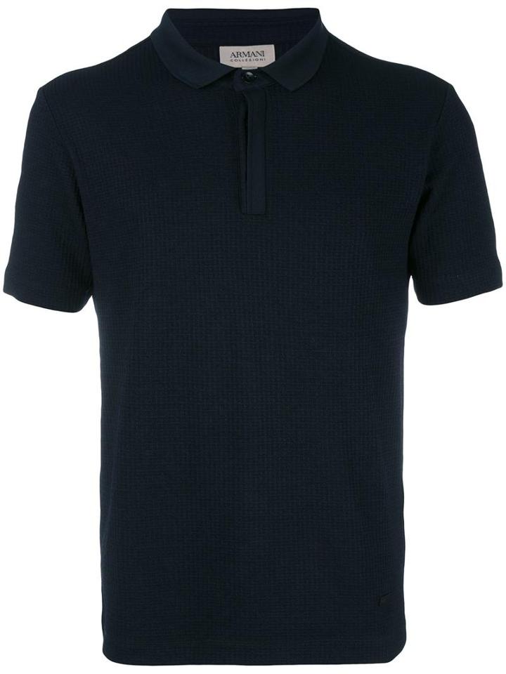 Armani Collezioni Classic Polo Shirt, Men's, Size: Xxl, Blue, Polyester/spandex/elastane