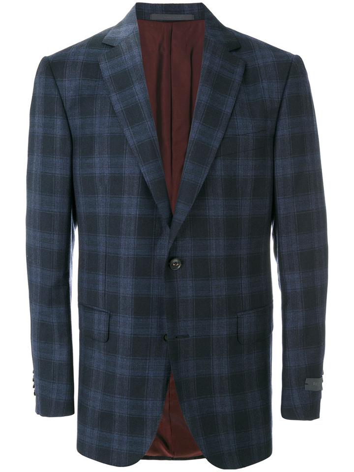 Pal Zileri - Plaid Blazer - Men - Cupro/cashmere/wool - 52, Blue, Cupro/cashmere/wool