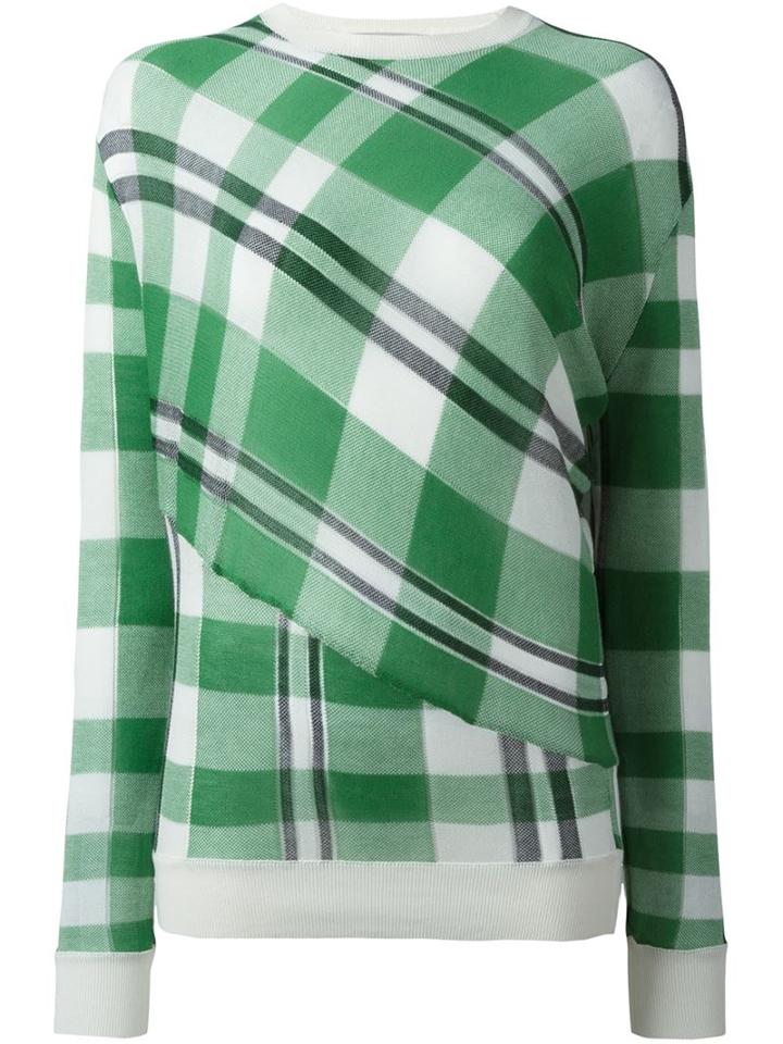 Stella Mccartney Check Jumper, Women's, Size: 38, Green, Cotton