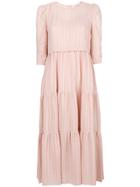 See By Chloé Textured Dress - Pink & Purple