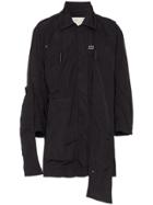 A-cold-wall* Panelled Logo Print Raincoat - Black