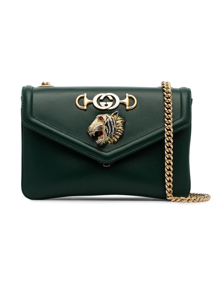 Gucci Green Tiger Leather Cross-body Bag