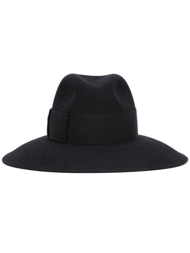 Borsalino Classic Fedora, Women's, Size: Medium, Black, Rabbit Fur Felt