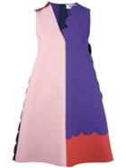 Msgm Colour Block Shift Dress, Women's, Size: 42, Pink/purple, Polyester/spandex/elastane/viscose