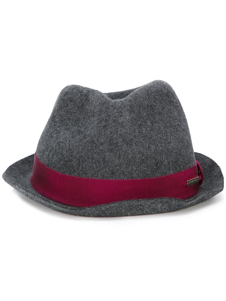 Dsquared2 Trilby Hat, Men's, Size: Large, Grey, Wool