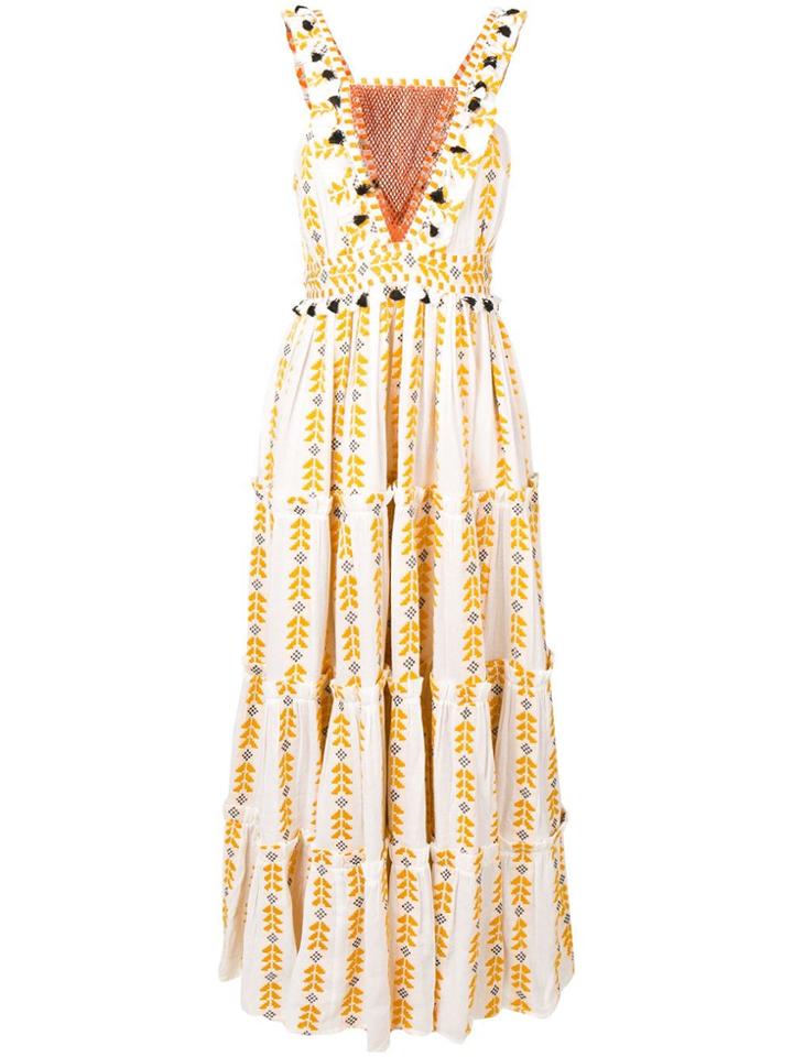 Dodo Bar Or Alicia Ethnic Tiered Dress - Yellow