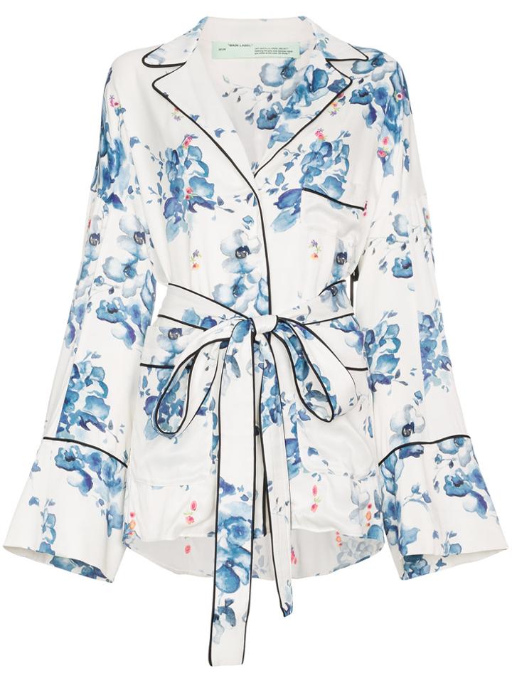 Off-white X Browns Floral Print Belted Pyjama Jacket