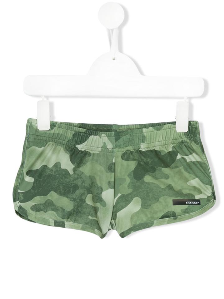 Rrd Kids - Camo Shorts - Kids - Elastodiene/polyester - 8 Yrs, Green