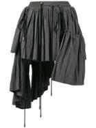 Y / Project Asymmetric Pleated Mini Skirt - Grey
