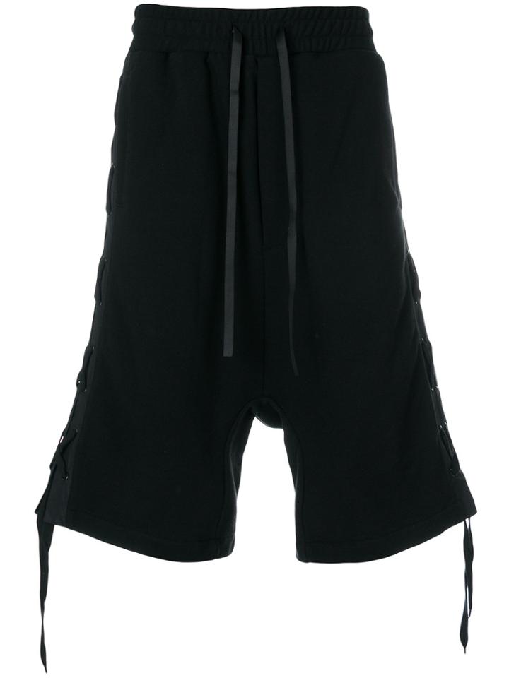 D.gnak Eyelet Laced Track Shorts - Black